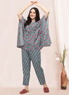Sea Green Colour MESMORA New Designer Daily Wear Khadi Cotton Night Dress Collection MF 2548
